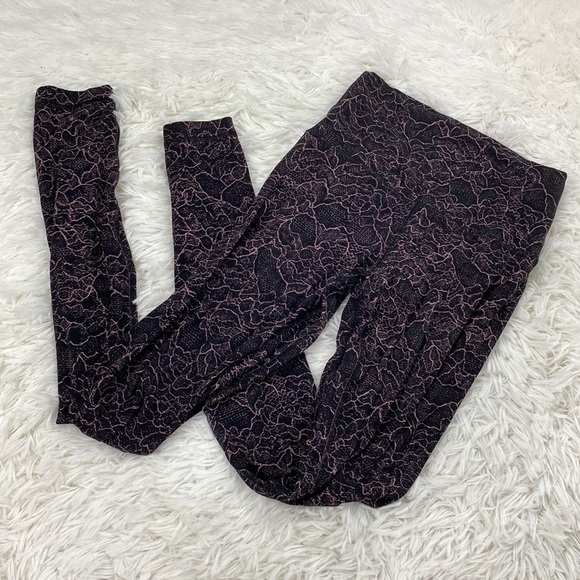 Lululemon Align Pant *Full Length 28" Lacescape Spanish Rose Black - Picture 1 of 6